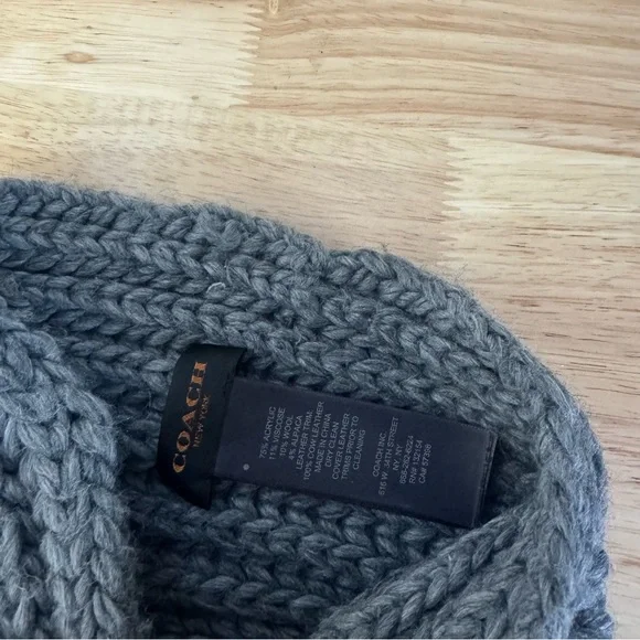 Coach Knit‎ Woven Gray Warm Cozy Winter Headband - Picture 3 of 4